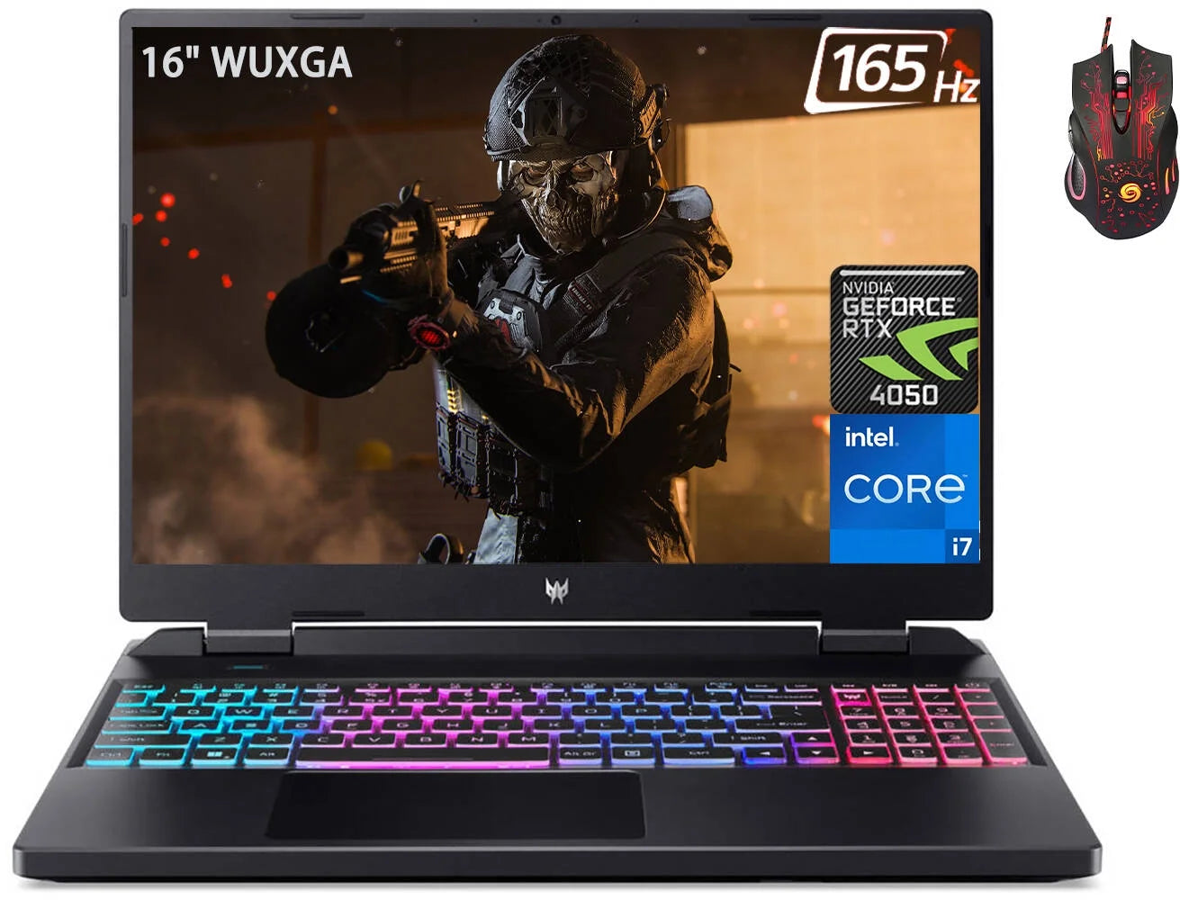 Acer Predator Helios Neo, 16" WUXGA IPS Gaming Laptop, Intel Core i7 13700HX Processor, GeForce RTX 4050, 32GB DDR5 RAM, 2TB SSD, Windows 11 Home, Bundle with Cefesfy Gamingmouse