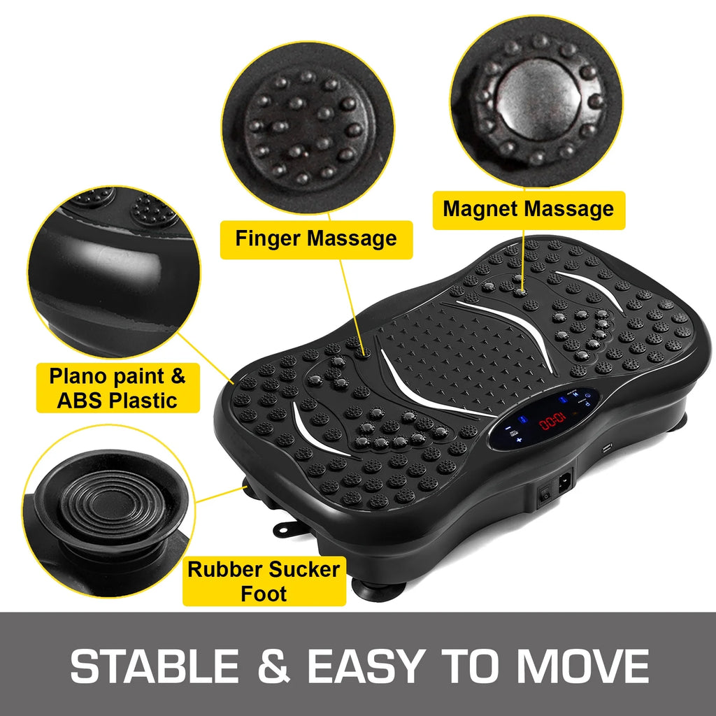 Vibration Platform, Full Body Exercise Vibration Plate, 350lbs LCD 3 Levels G83485