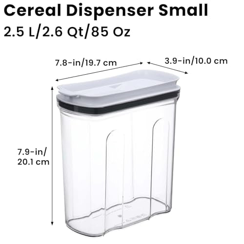 Airtight Cereal Storage Containers with Lids, 4L, 2-Pack, BPA-Free Plastic for Kitchen Pantry K1144