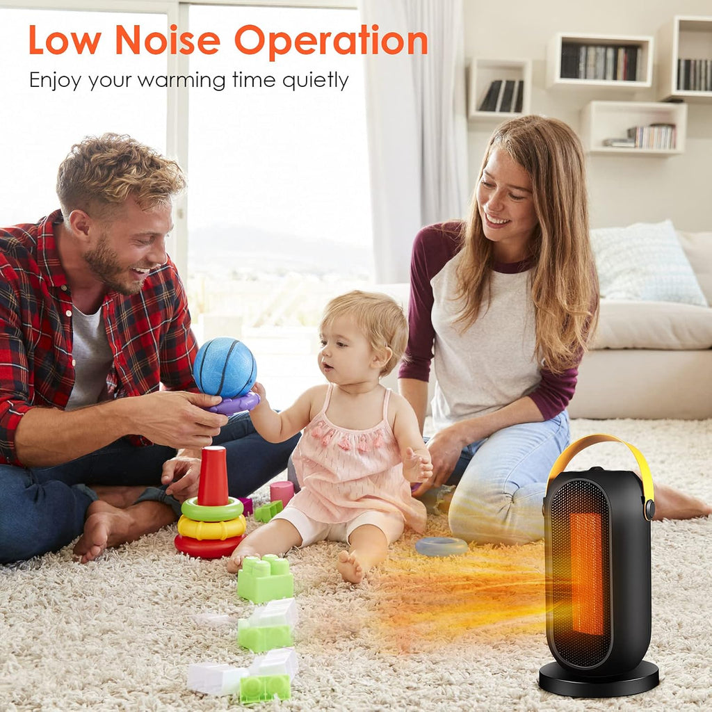 Portable Fan Heater for Home, 1200W PTC Ceramic Heater with 4 Heat Settings B452099