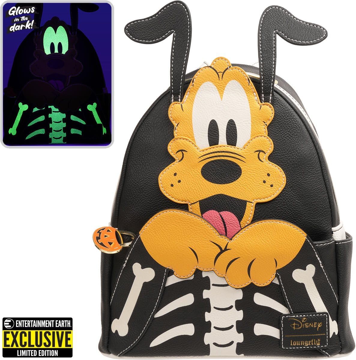 Disney Pluto Skellington Glow-in-The-Dark Mini-Backpack H75224