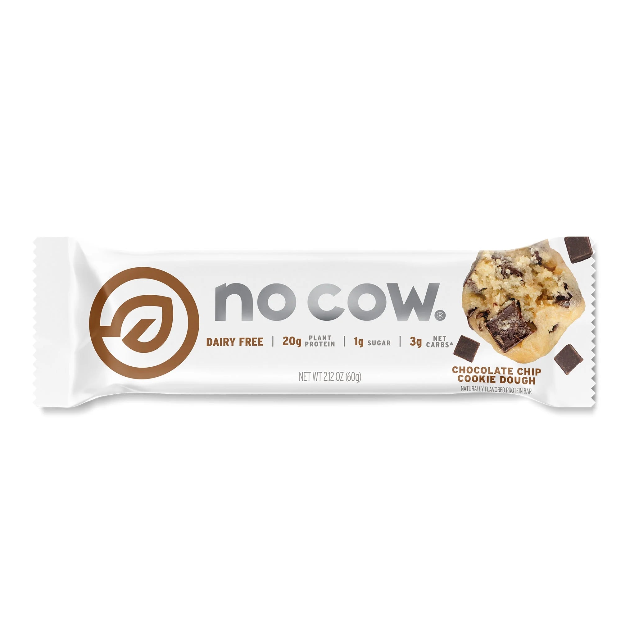 Vegan Protein Bars, Chocolate Chip Cookie Dough, 12 Count Y1606