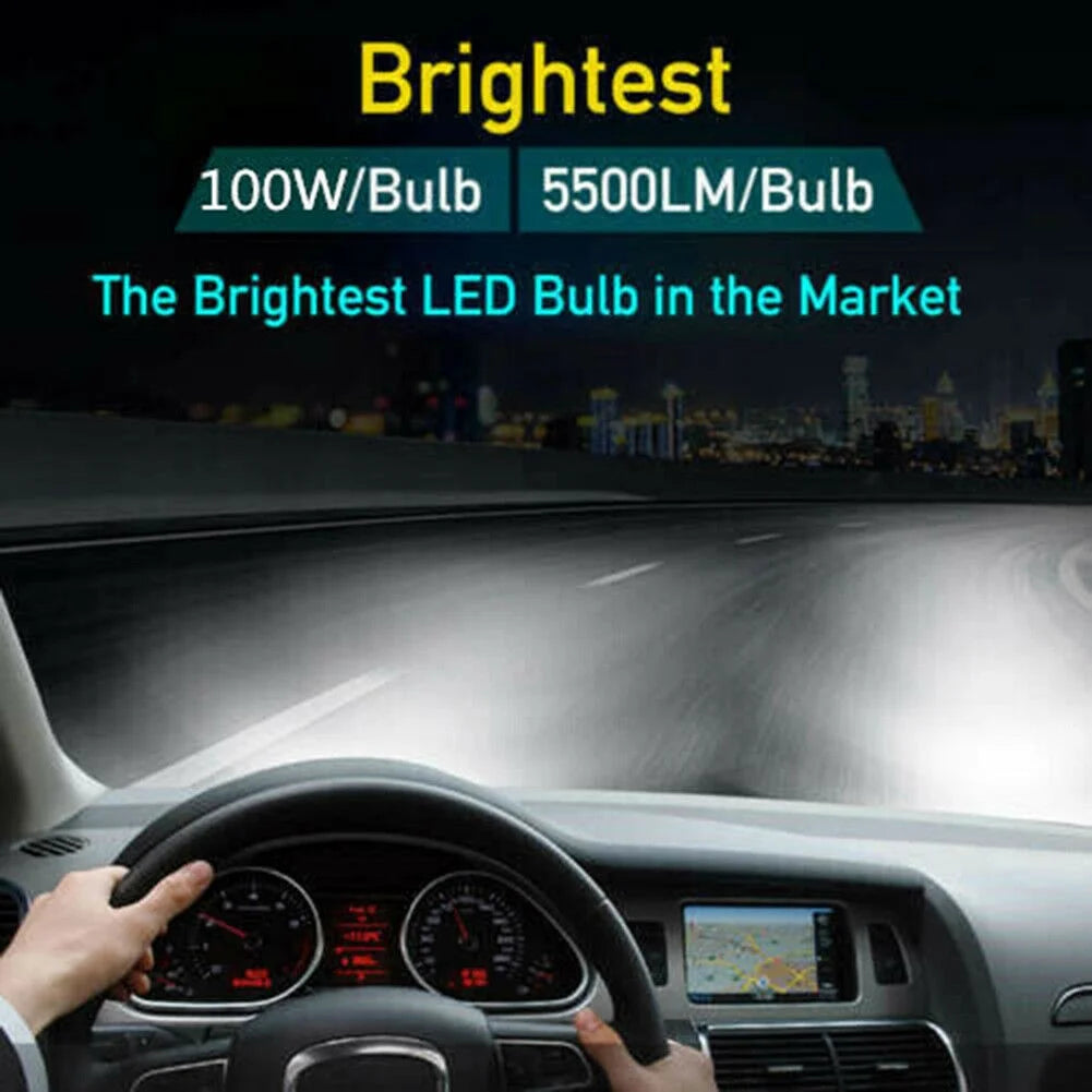 H9 H11 LED Headlight Bulbs Combo High Low Beam for Nissan Sentra 2013-2019 X295