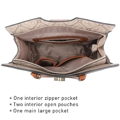 Monogram Satchel Purse Large Tote Ladies Handbag Shoulder Bags Top Handle Work Bag 2pcs Set I859