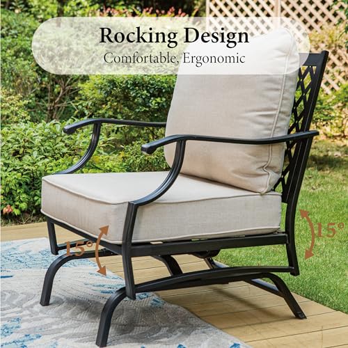 Outdoor Patio Furniture Set 4-Piece with Cushions I963431