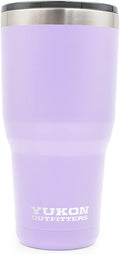 Yukon Outfitters Outdoor Active Sport Stainless Steel Drink Beverage Tint Slider Lid Double Wall Vacuum Insulated Powder Finish Freedom Tumbler, 30 oz, Lavender