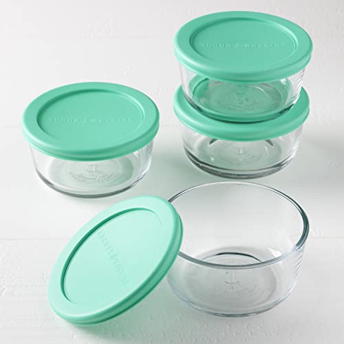 Glass Food Storage Containers with Lids, Set of 4 M97579