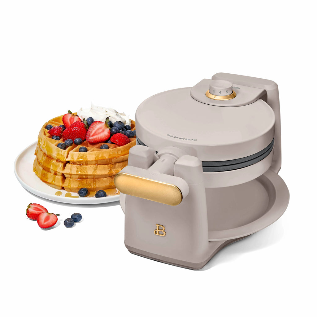 Rotating Belgian Waffle Maker, Porcini Taupe S6208