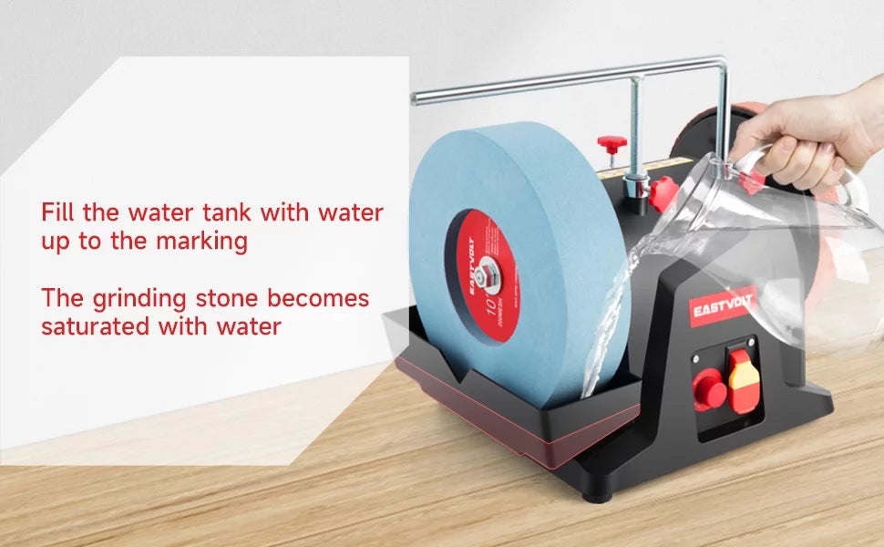 10 Inch Low Speed Wet Grinding Machine, Variable Speed Water Cooled Sharpening System U54726