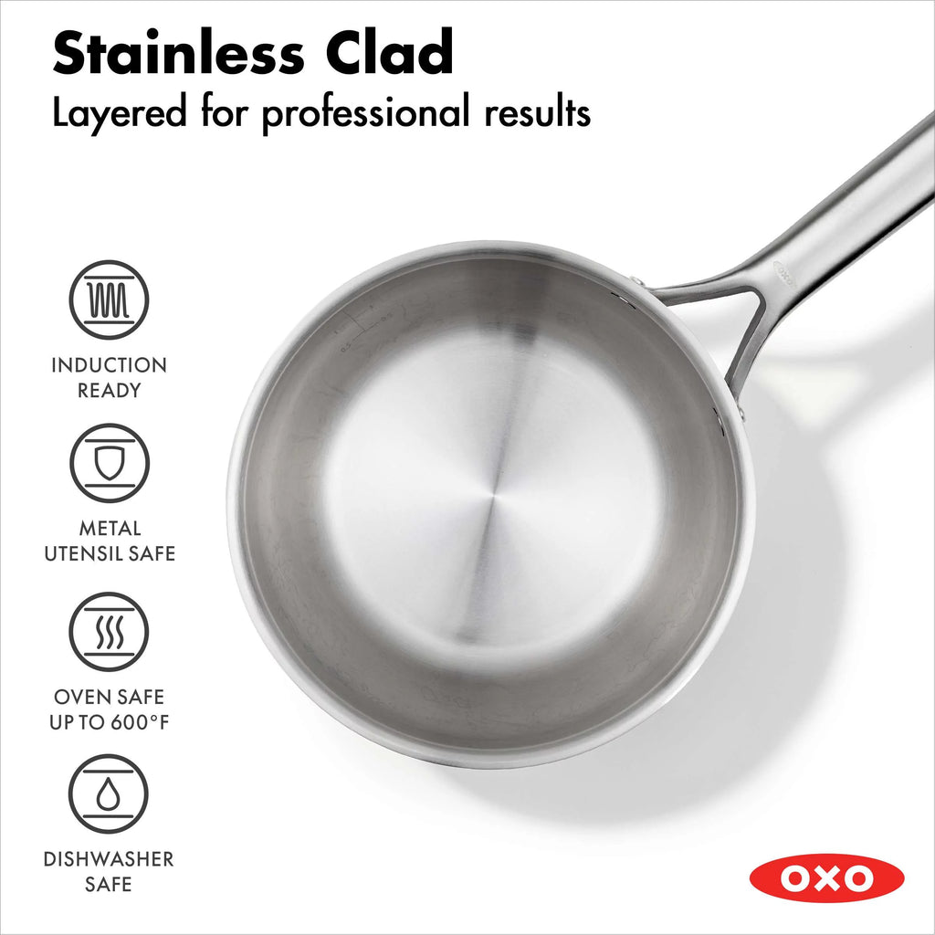 Stainless Steel Chef's Pan Set 1.5Qt & 3.75Qt P3315