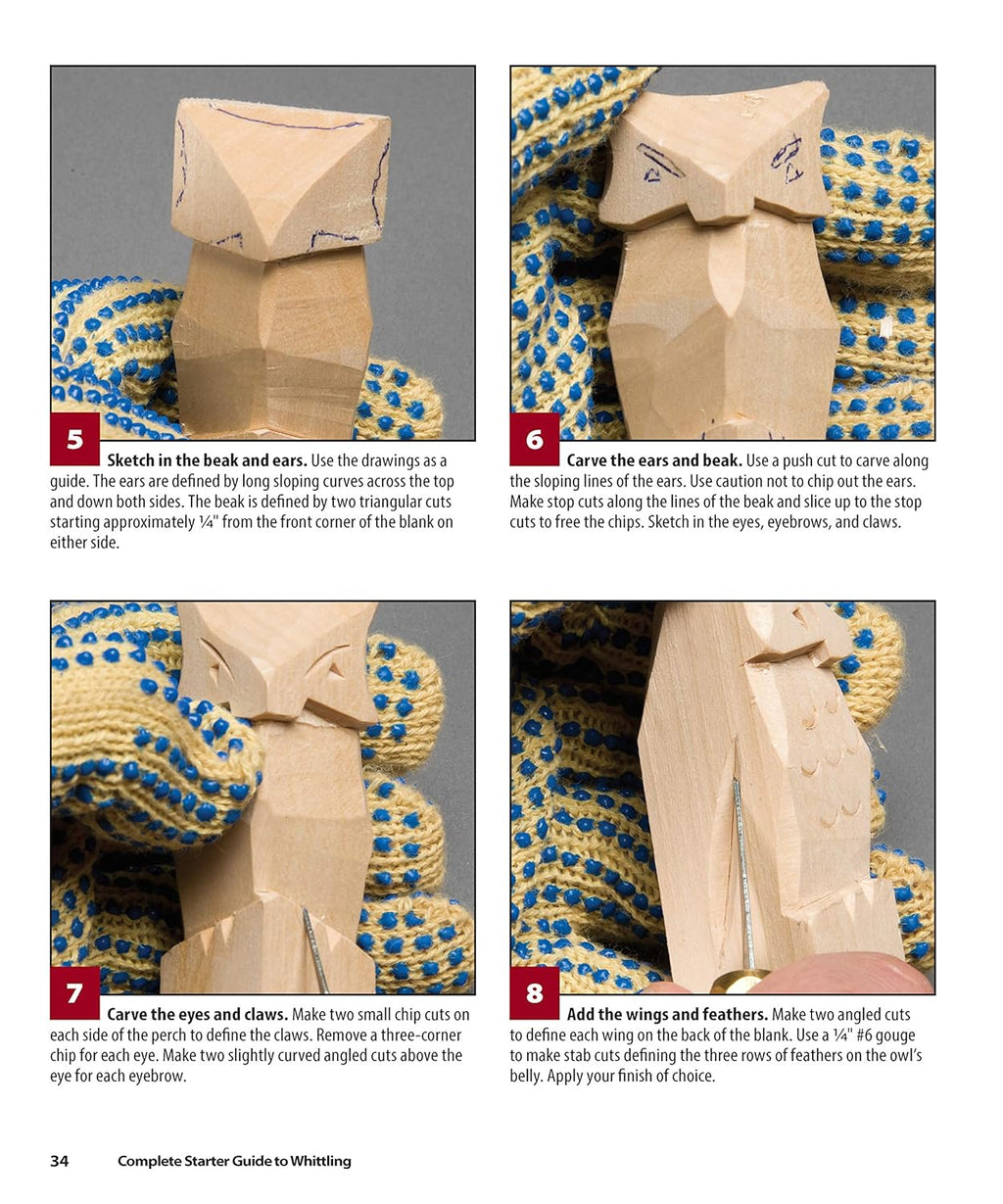 Whittling Starter Guide: 24 Easy Weekend Projects with Step-by-Step Instructions W446