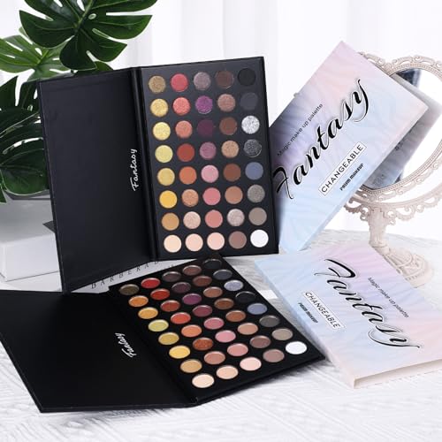 Matte Shimmer Metallic Eyeshadow Palette, Long Lasting Blendable I5907