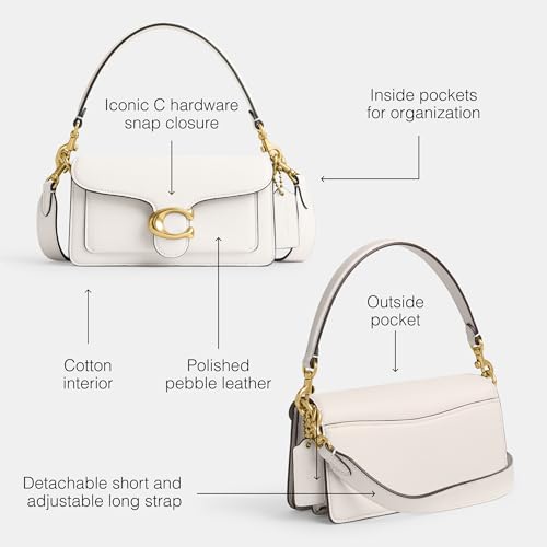 Polished Pebble Leather Shoulder Bag 20 M50835