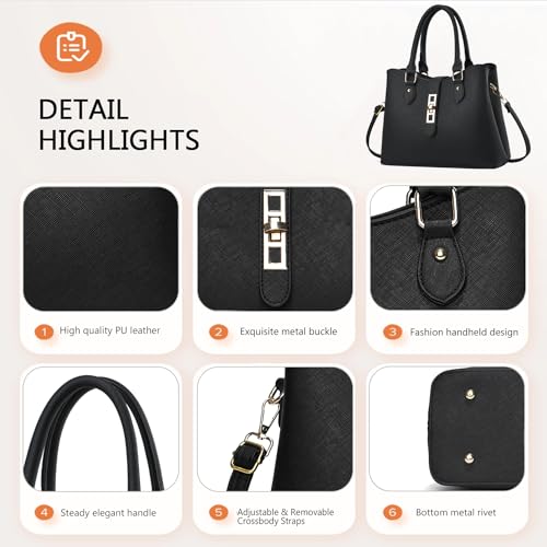 Women's Crossbody PU Leather Tote Satchel Bag I193