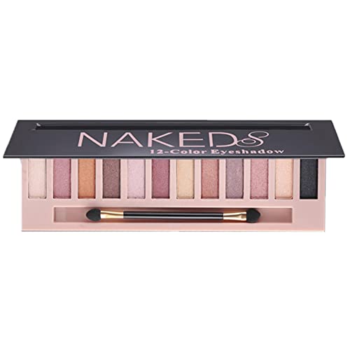 BestLand 2 Pack 12 Colors Makeup Nude Colors Eyeshadow Palette Natural Nude Matte Shimmer Glitter Pigment Eye Shadow Pallete Set Waterproof Smokey Professional Beauty Makeup Kit (2 PCS)