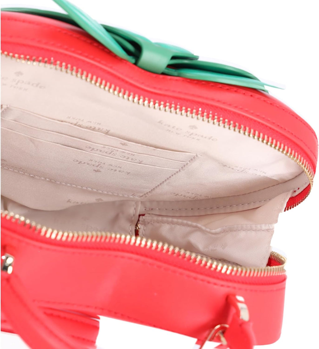 3D Strawberry Crossbody Puffy Leather Bag W29442