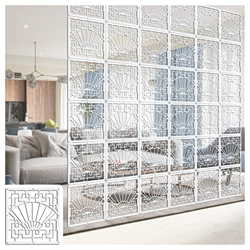 Hanging Room Divider Panels, Hollow Out Design PVC Screen, Separation DIY Privacy Partition for Bedroom Office Home Decoration, Easy to Install ( Color : Black , Size : 1pcs )