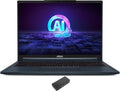 MSI Stealth 16 AI Studio Gaming Laptop (Intel Ultra 9-185H 16-Core, 64GB DDR5 5600MHz RAM, 1TB SSD, GeForce RTX 4070, 16.0" 240 Hz Wide QXGA (2560x1600), Fingerprint, Wifi, Win 11 Pro) with USB-C Dock