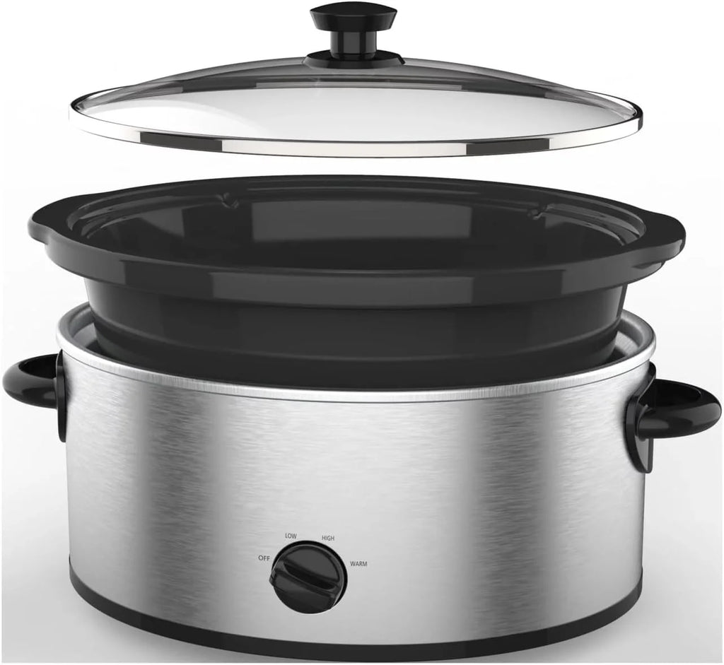 6 Quart Oval Slow Cooker with Glass Lid G54484