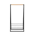 Brabantia - Linn Clothes Rack, Compact - Free Standing Clothing Rail - Clothes Storage - Hang, Air, or Dry Clothes - Sturdy Steel Frame & Bamboo Rod - 19 x 13 x 67 inches - Black