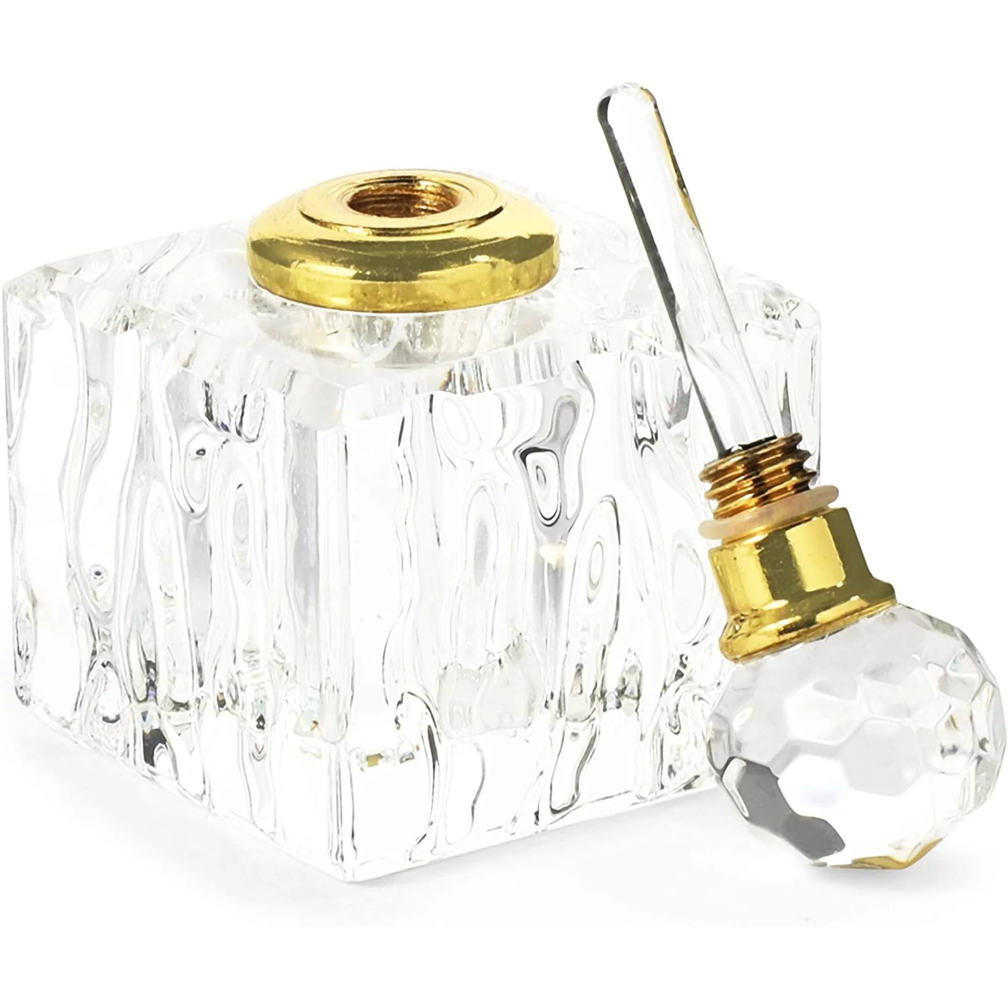 4 Pack Crystal Perfume Bottle Set, Empty Refillable, Bathroom Decor R811