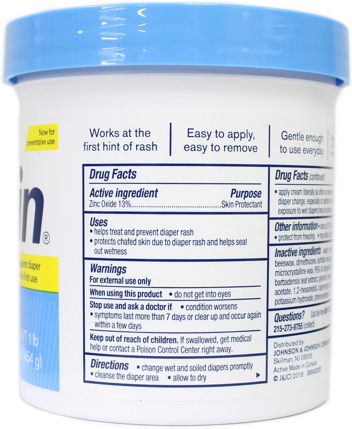 Daily Defense Diaper Rash Cream - 16 oz P82652