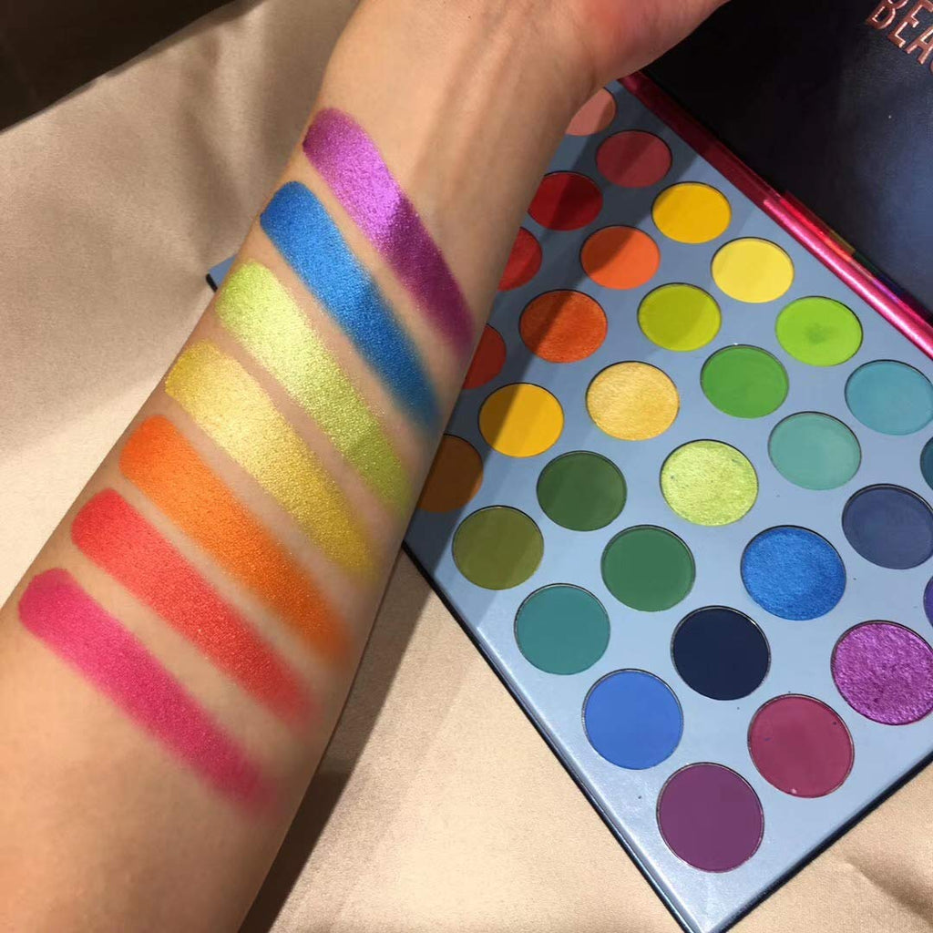Rainbow Eyeshadow Palette - Matte Metallic Shimmer Pigmented Powder D85586