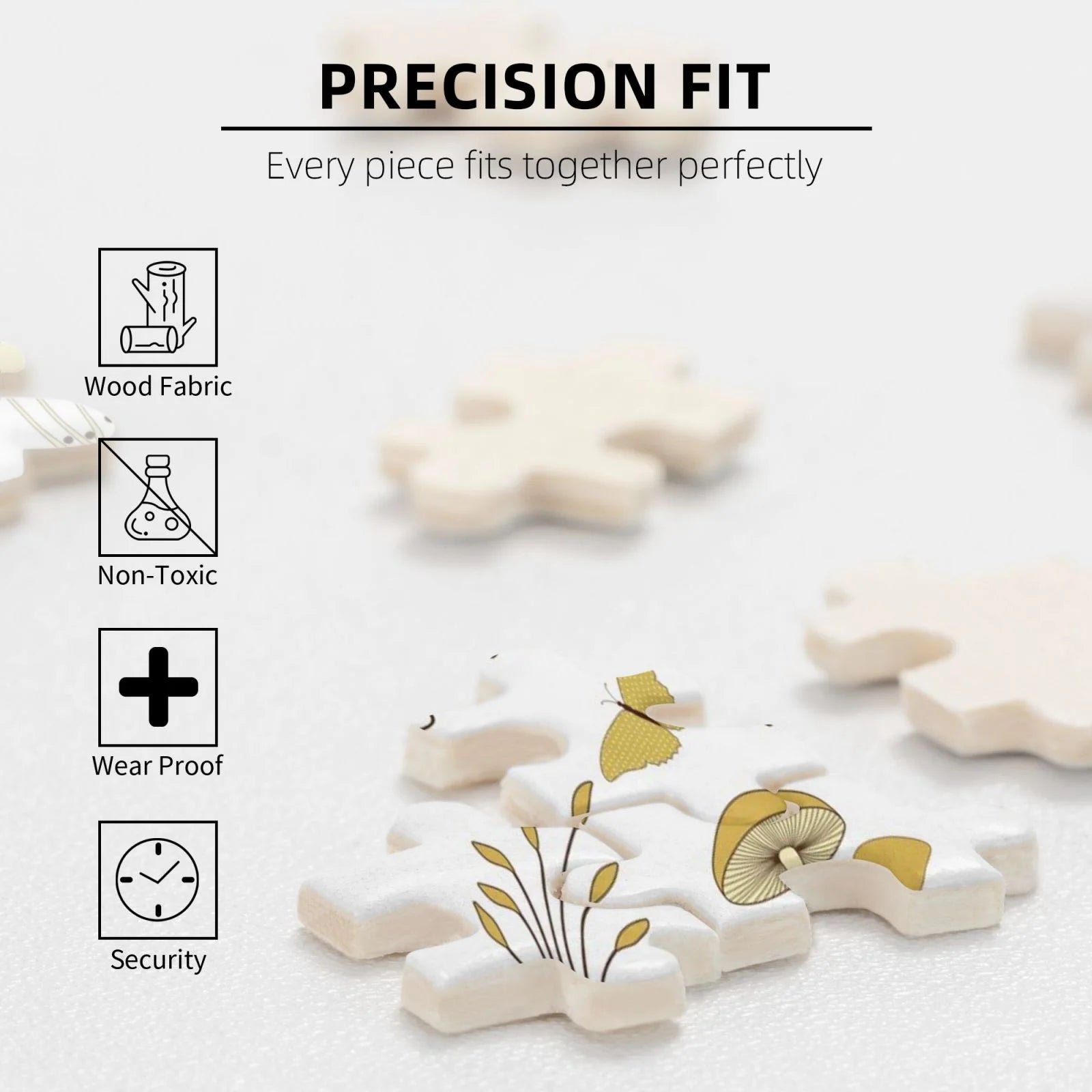 1000 Pieces Jigsaw Puzzle Mushrooms and Butterflies E521