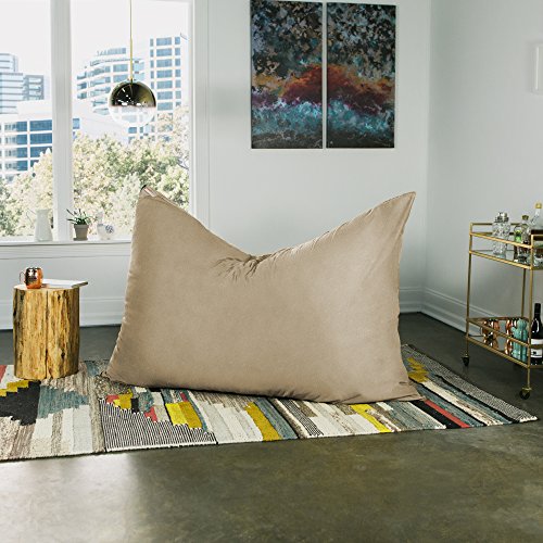 Bean Bag Floor Pillow and Lounger, 5.5-Foot, Chocolate P20388