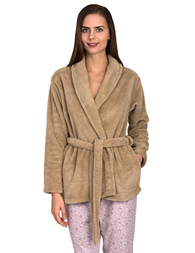 TowelSelections Women's Bed Jacket Fleece Cardigan Cuddly Robe