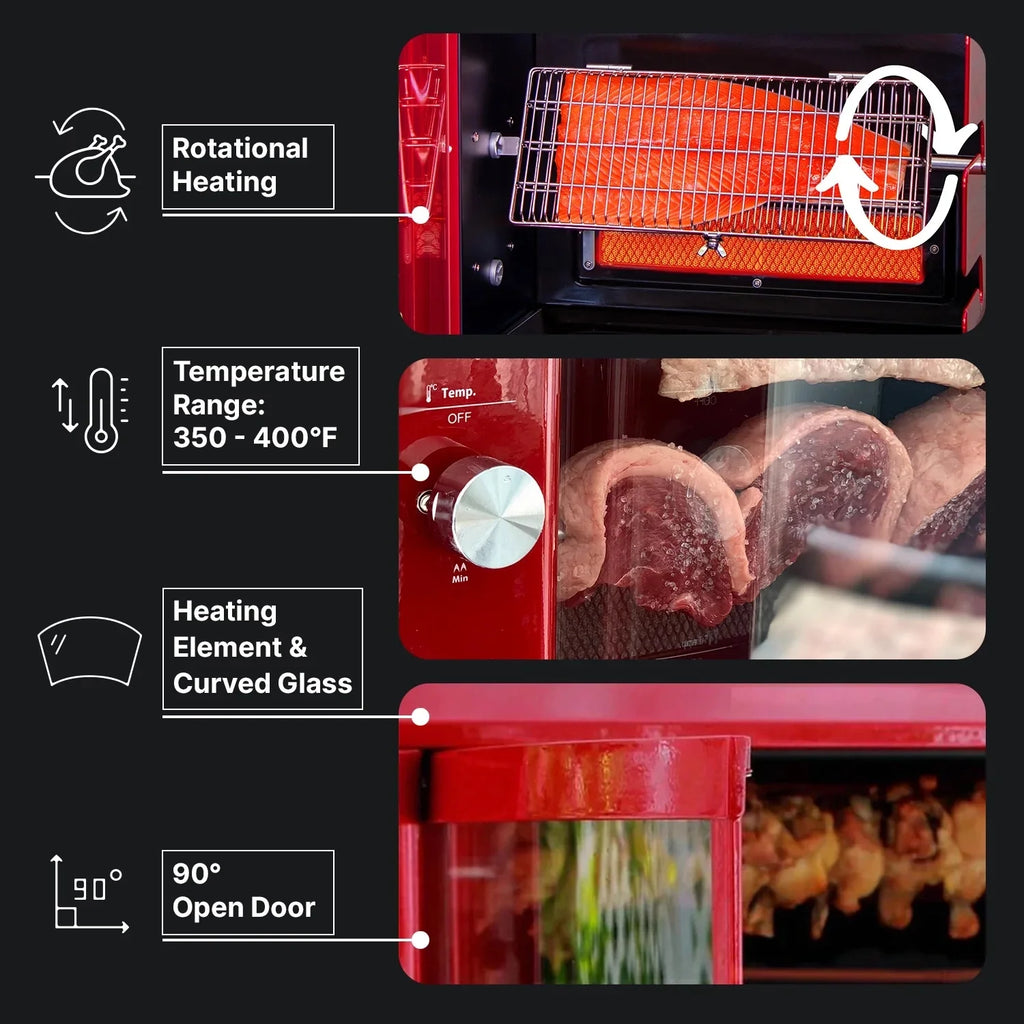 Rotisserie Gas Grill with 2 Skewers I696434