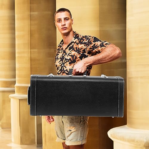 Portable Alto Saxophone Case with Lock, Waterproof Leather Gig Bag I47656