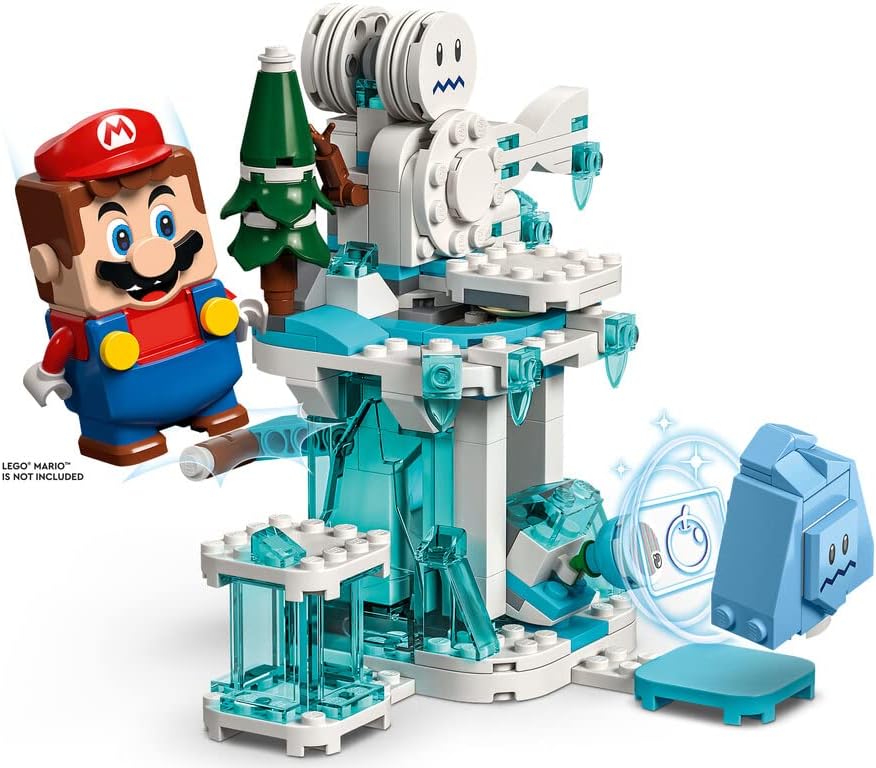 Super Mario Fliprus Snow Adventure Expansion Set, Toy for Kids with Freezie and Baby Penguin Figures M999
