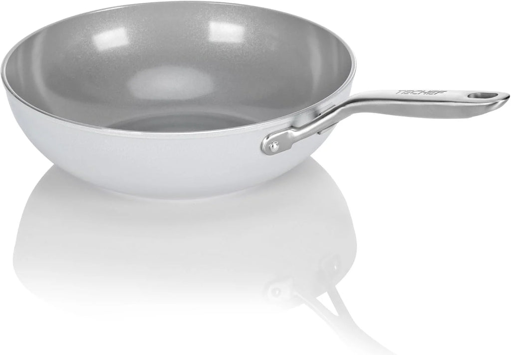 Ceramic Nonstick Wok with Glass Lid, 12 Inch W597556