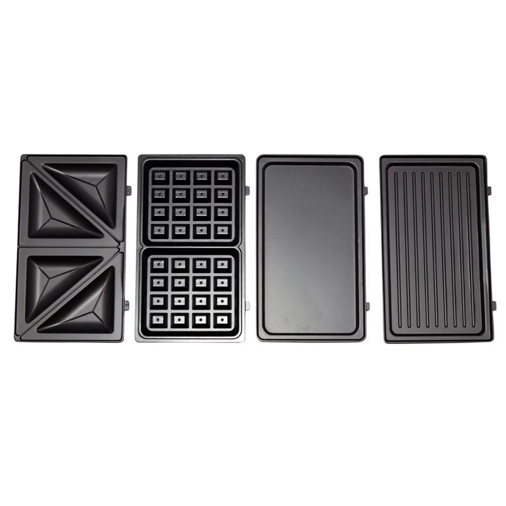 4-in-1 Waffle Maker, Indoor Grill, Sandwich Maker, Panini Press, Electric Griddle, Removable Non-Stick Plates H92613