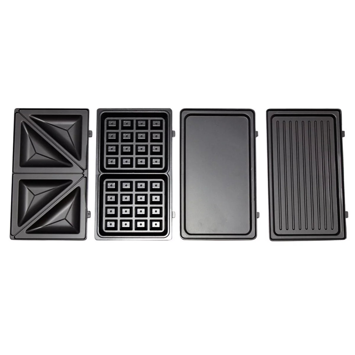 4-in-1 Waffle Maker, Indoor Grill, Sandwich Maker, Panini Press, Electric Griddle, Removable Non-Stick Plates H92613