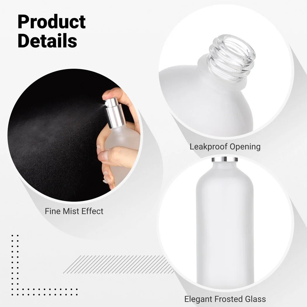 Frosted Glass Spray Bottles, Refillable Perfume Atomizer, 100 ml, 20 Pcs O537775