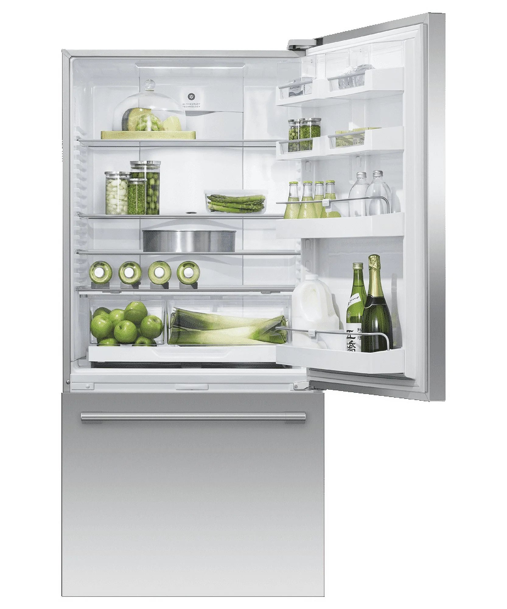 Bottom Freezer Freestanding Refrigerator Stainless Steel Y842