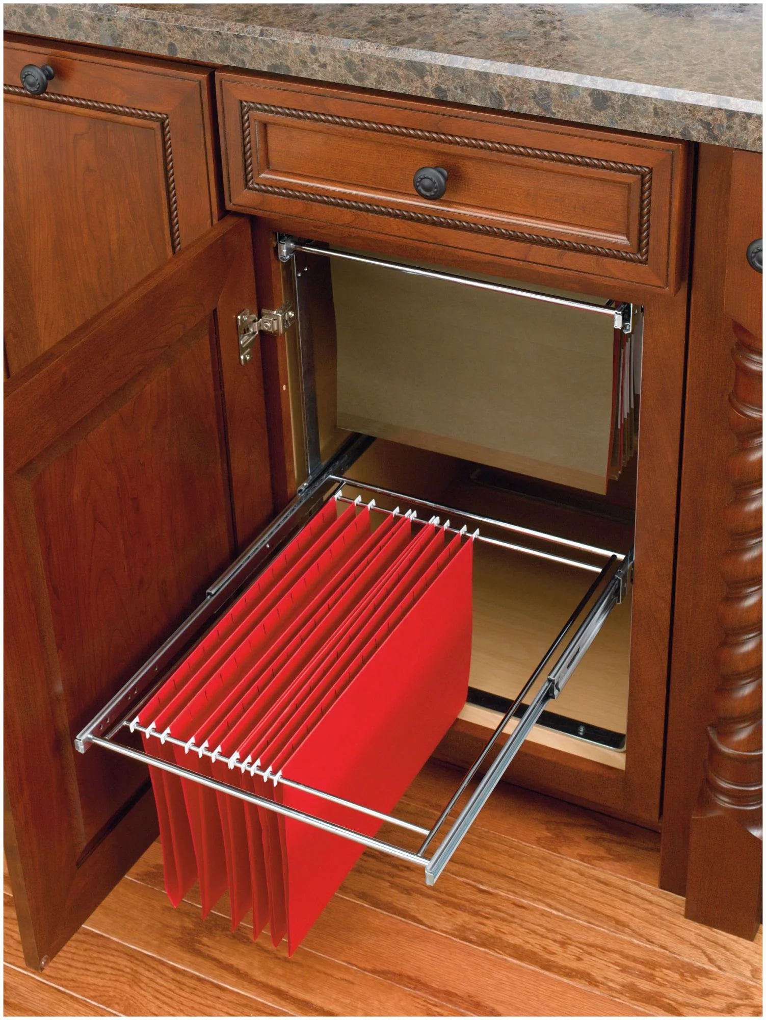 2-Tier 14.5" Base Cabinet File Drawer Organizer P698774