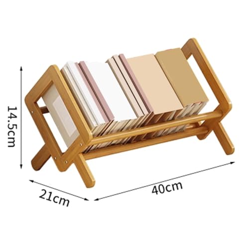 Bamboo Desktop Bookshelf for Desk and Bedside Storage F8368