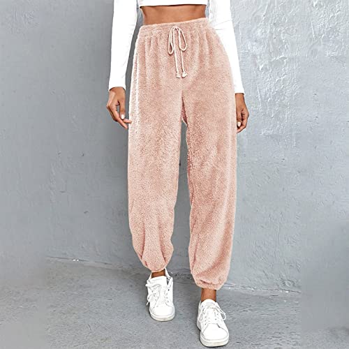 Women's Fleece Wide Leg Pants with Pockets V19902