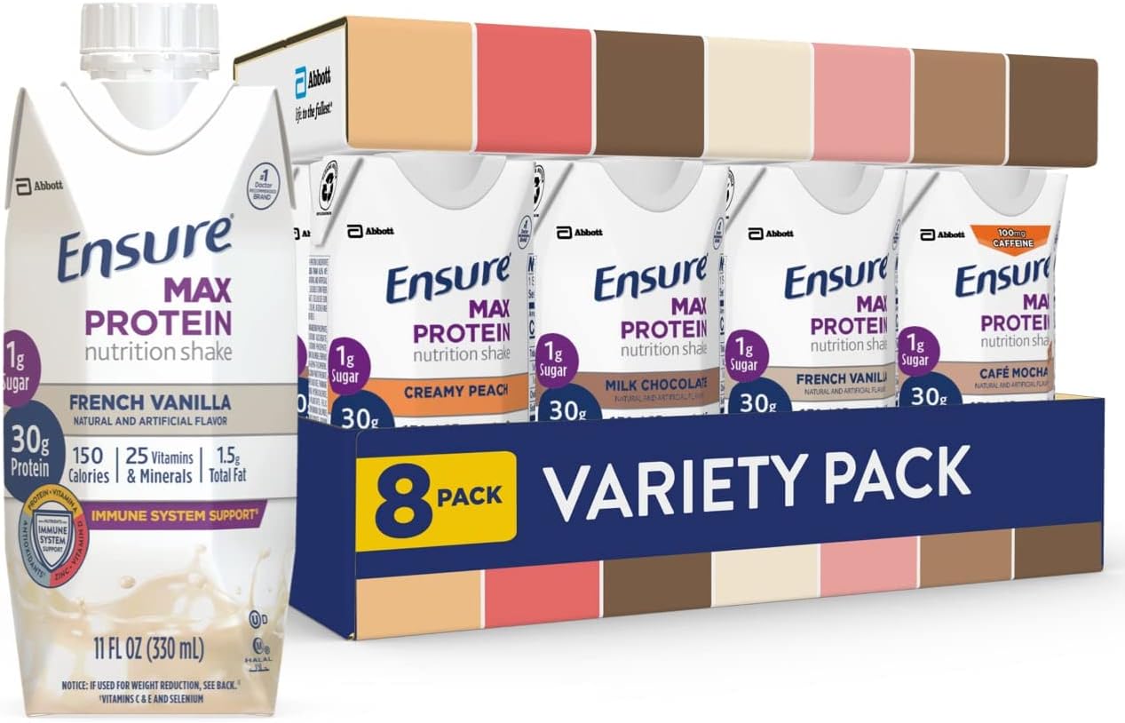 Protein Nutrition Shakes, Variety Pack, 30g Protein, 11 fl oz, 12 Count A853