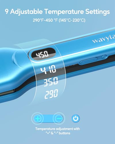 Titanium Flat Iron 1.7 Inch for Hair, Wet to Straight, Dual Voltage G110