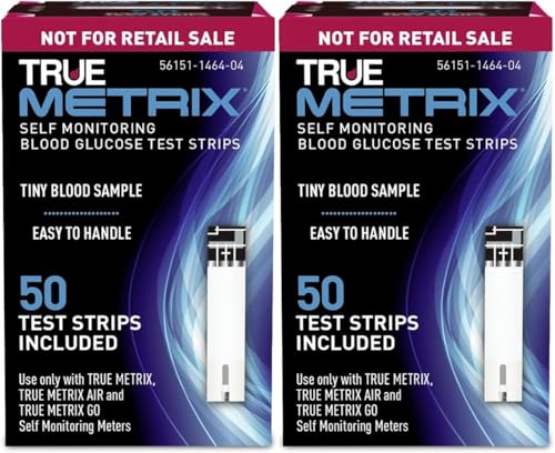 True Metrix Blood Glucose Test Strips Box of 50