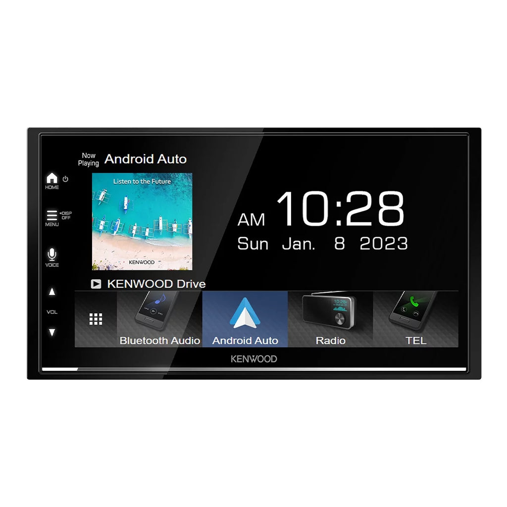 Kenwood DMX7709S 6.8" Digital Multimedia Bluetooth Receiver with Capacitive Touchscreen, Apple CarPlay, and Android Auto