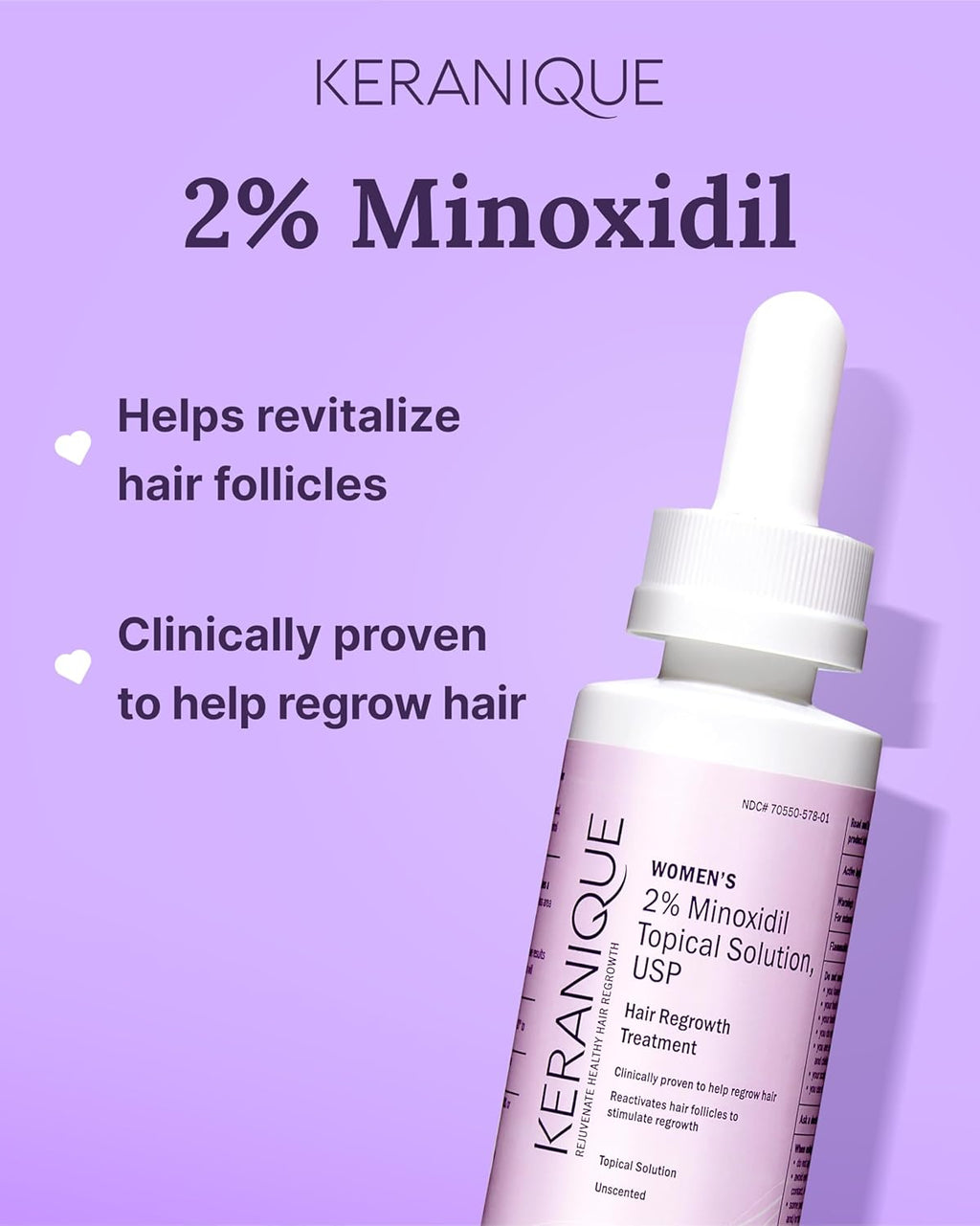 Hair Regrowth Tonic with 2% Minoxidil for Thinning Hair J928141