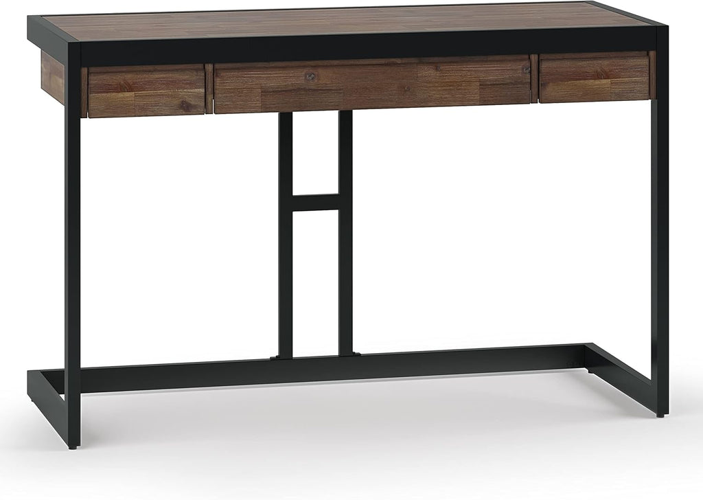 Solid Acacia Wood 48 Inch Small Desk in Rustic Brown N53092