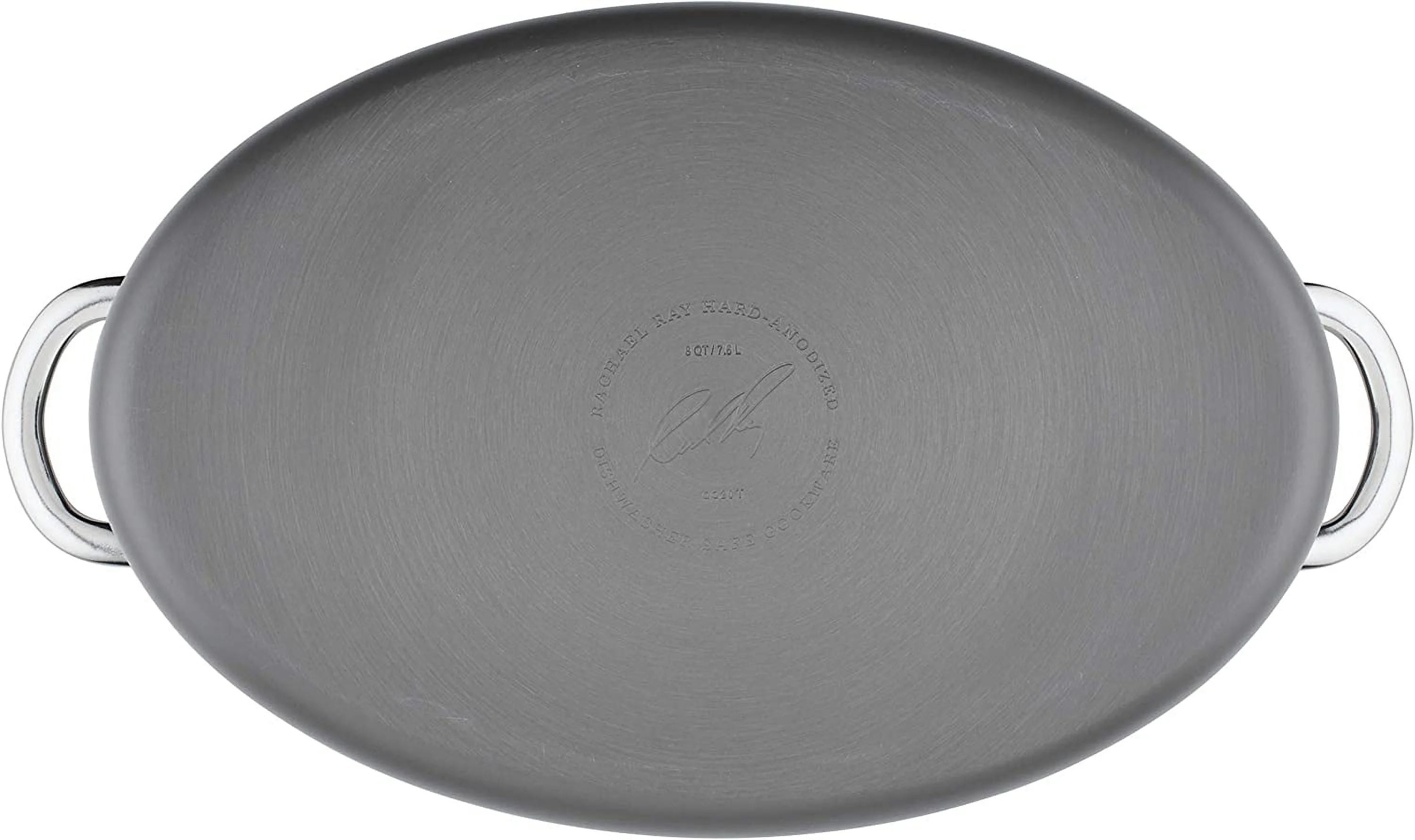 Hard Anodized 8 Quart Non-stick Oval Pasta Pot and Braiser Y824