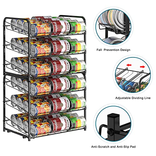 Stackable Can Organizer for Pantry, 2 Pack, Holds 36 Cans G4483