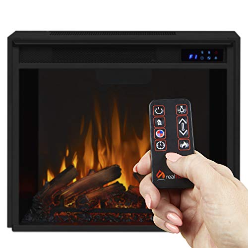 72" TV Stand with Electric Fireplace, Black, Fits up to 70" TV W2754